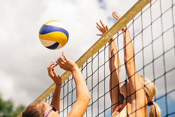 Beach Volleyball Duel on the Net